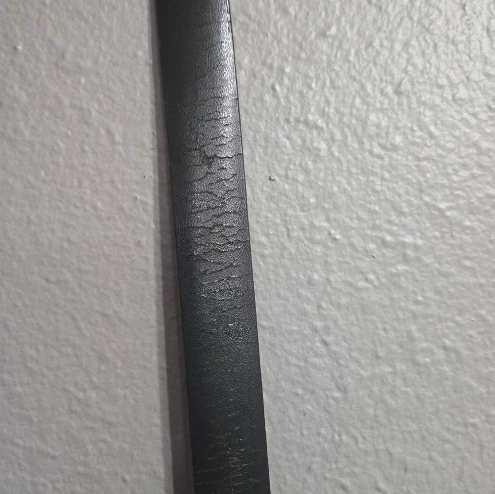 Vintage Calvin Klein Full Grain Black Leather Belt Size Medium